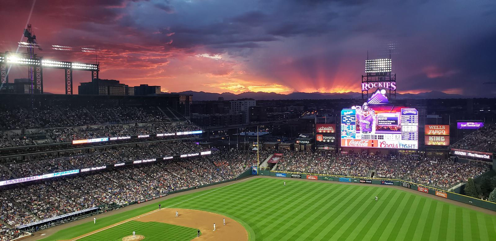 Coors Field sunset